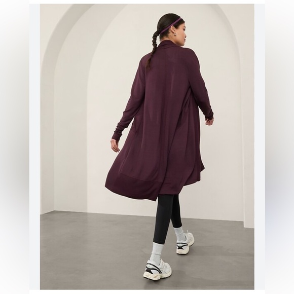 Pranayama Athleta Long Wrap Sweatshirt Cardigan | Medium | NWOT - Picture 5 of 10